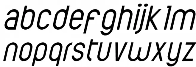 ElValle Italic Caratteri MINUSCOLO