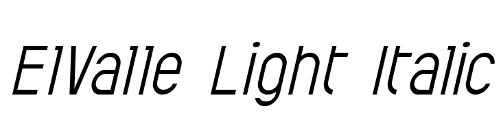 ElValle Light Italic  Frei Schriftart Herunterladen