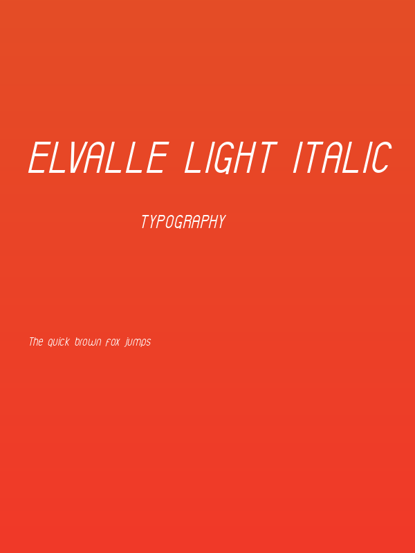 ElValle Light Italic Poster