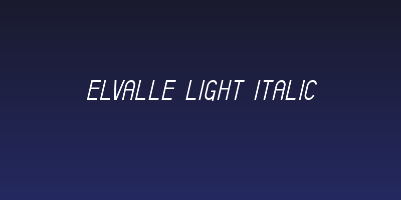 ElValle Light Italic Social Header