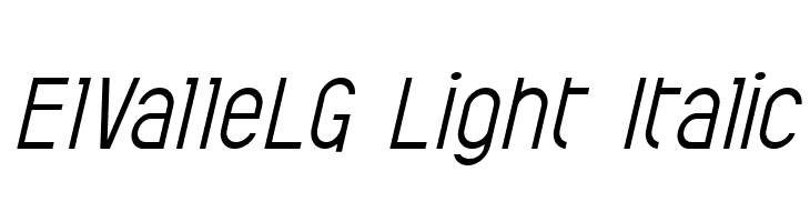 ElValleLG Light Italic  Скачать бесплатные шрифты
