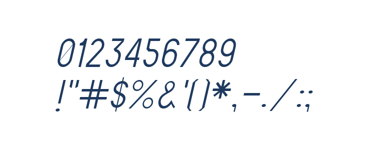 ElValleLG Light Italic Other Characters