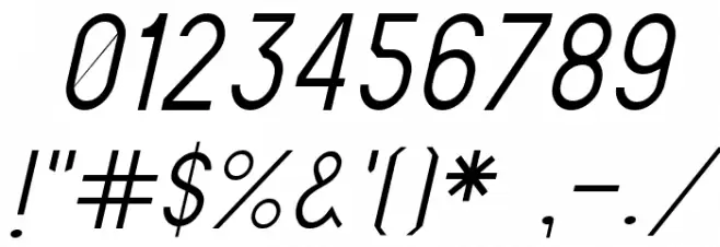 ElValleLG Light Italic Font OTHER CHARS