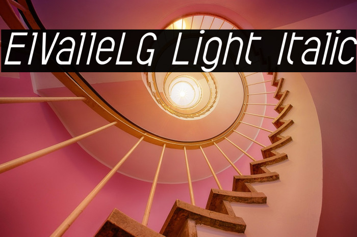 ElValleLG Light Italic Example 1