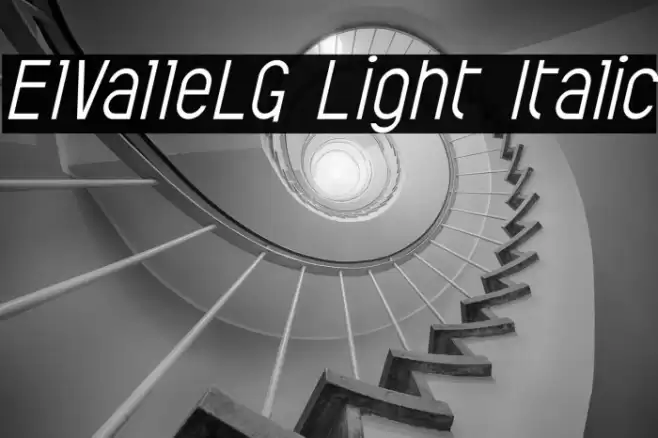 ElValleLG Light Italic Font examples
