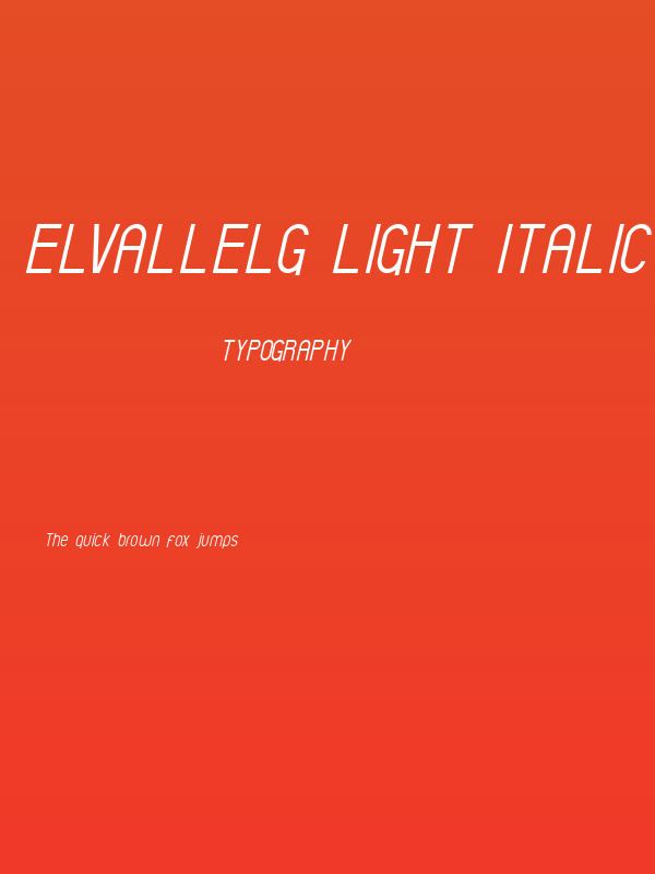 ElValleLG Light Italic Poster