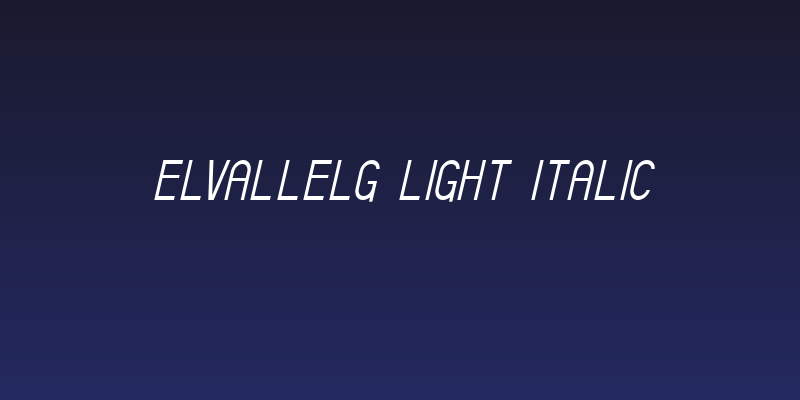 ElValleLG Light Italic Social Header