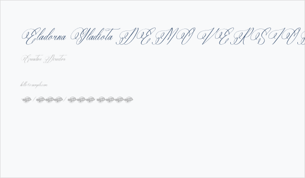 Eladorna Gladiota DEMO VERSION Italic Business Card