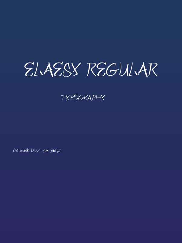 Elaesy Regular Poster