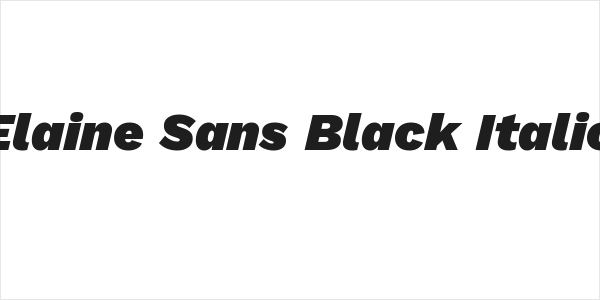Elaine Sans Black Italic Logo