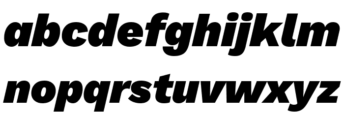 Elaine Sans Black Italic Font LOWERCASE