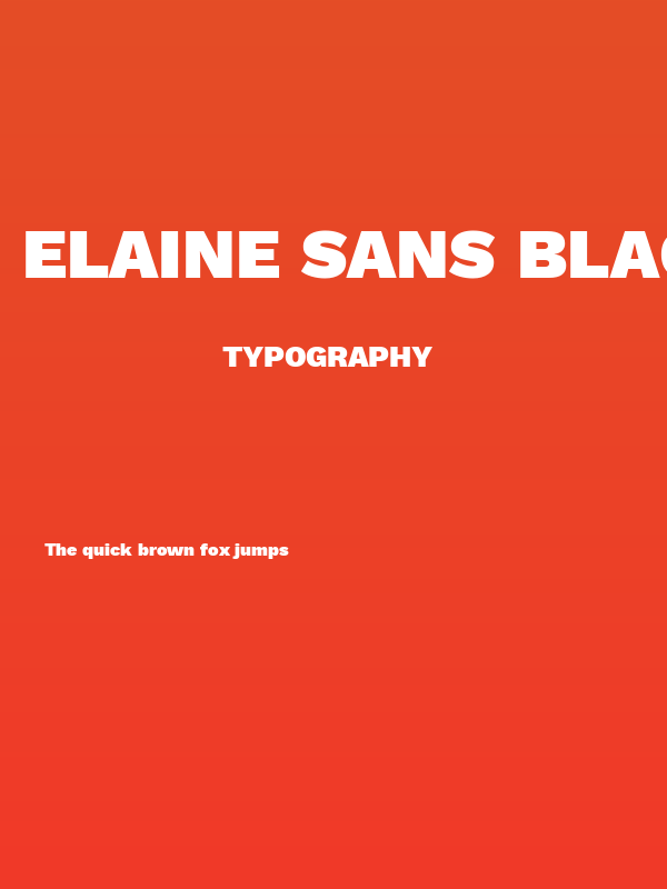 Elaine Sans Black Poster