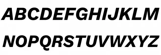 Elaine Sans Bold Italic फ़ॉन्ट अपरकेस
