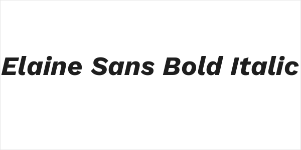 Elaine Sans Bold Italic Logo