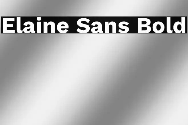 Elaine Sans Bold Font examples