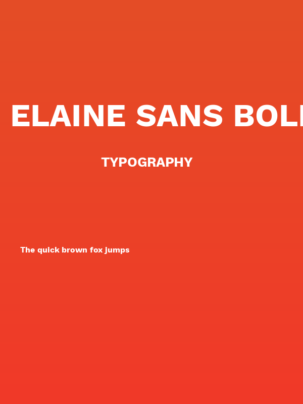 Elaine Sans Bold Poster