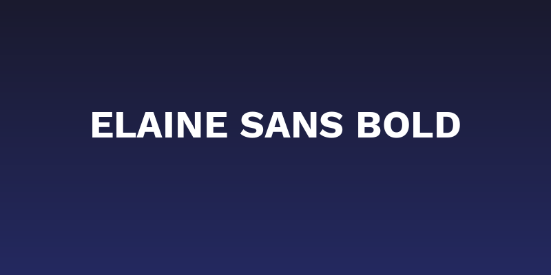 Elaine Sans Bold Social Header