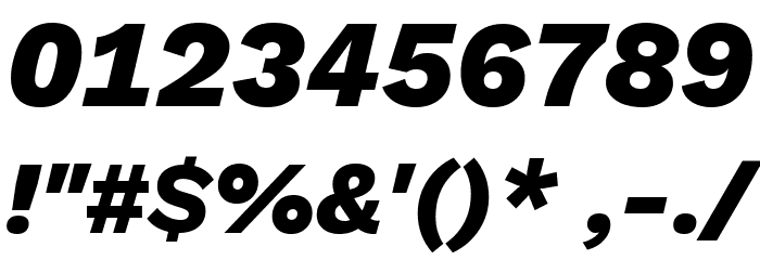 Elaine Sans ExtraBold Italic Font OTHER CHARS