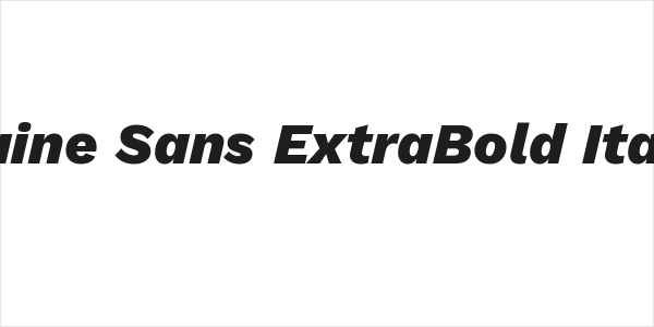Elaine Sans ExtraBold Italic Logo