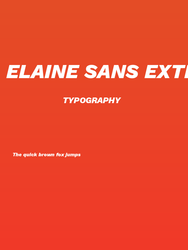 Elaine Sans ExtraBold Italic Poster