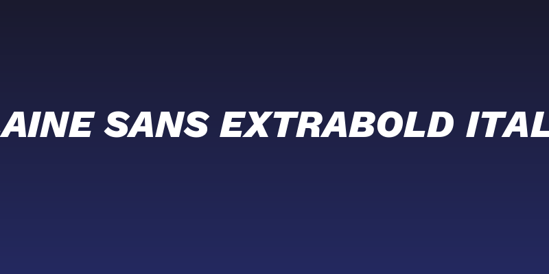 Elaine Sans ExtraBold Italic Social Header