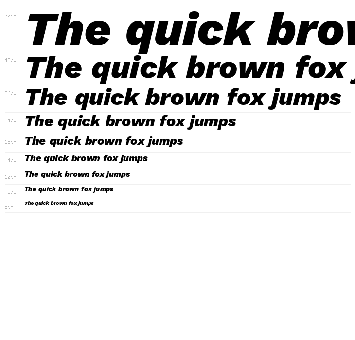 Elaine Sans ExtraBold Italic Waterfall