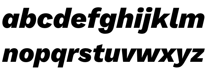 Elaine Sans ExtraBold Italic Font LOWERCASE