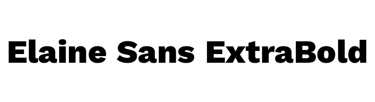 Elaine Sans ExtraBold  フリーフォントのダウンロード