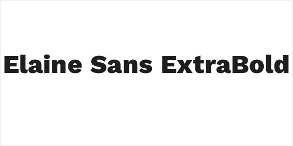 Elaine Sans ExtraBold Logo