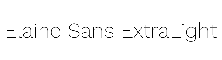 Elaine Sans ExtraLight  नि: शुल्क फ़ॉन्ट्स डाउनलोड