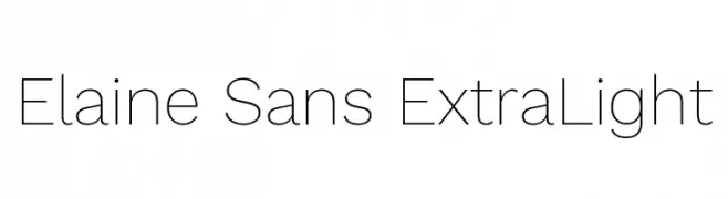 Elaine Sans ExtraLight  免费字体下载