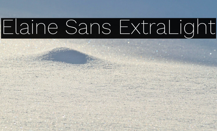 Elaine Sans ExtraLight Example 1