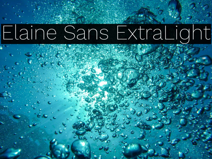 Elaine Sans ExtraLight Example 2