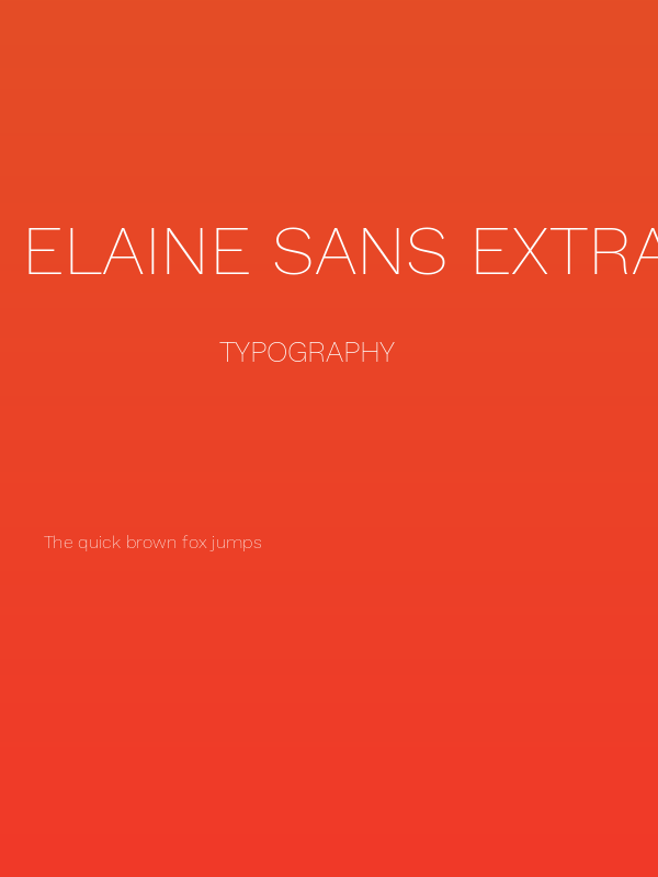 Elaine Sans ExtraLight Poster
