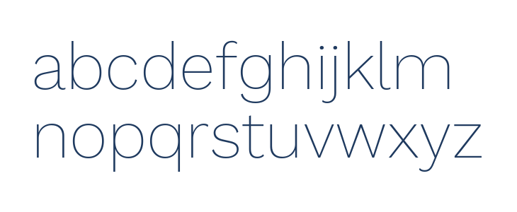 Elaine Sans ExtraLight Lowercase