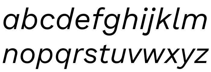 Elaine Sans Italic Font LOWERCASE