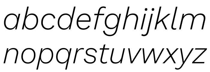 Elaine Sans Light Italic Font LOWERCASE