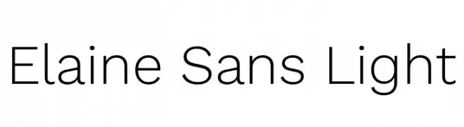 Elaine Sans Light  免费字体下载