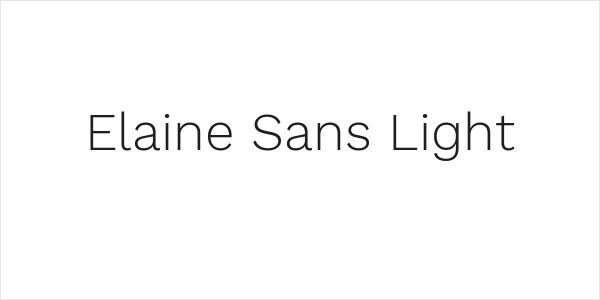 Elaine Sans Light Logo