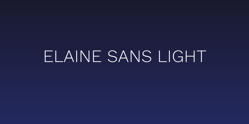 Elaine Sans Light Social Header