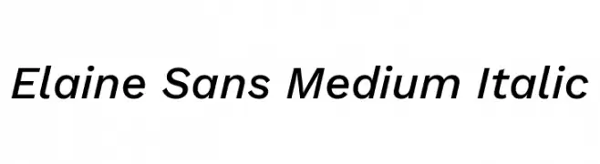 Elaine Sans Medium Italic  免费字体下载