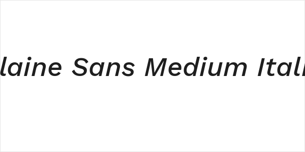 Elaine Sans Medium Italic Logo