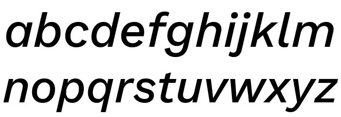 Elaine Sans Medium Italic Font LOWERCASE