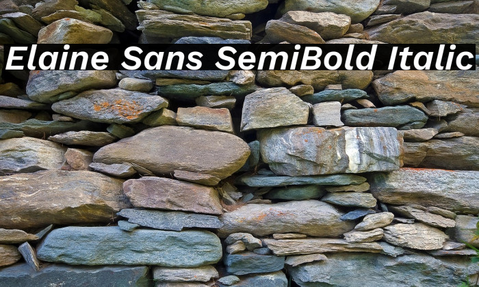 Elaine Sans SemiBold Italic Example 2