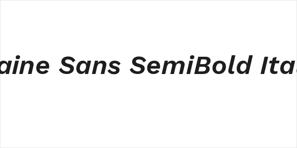 Elaine Sans SemiBold Italic Logo