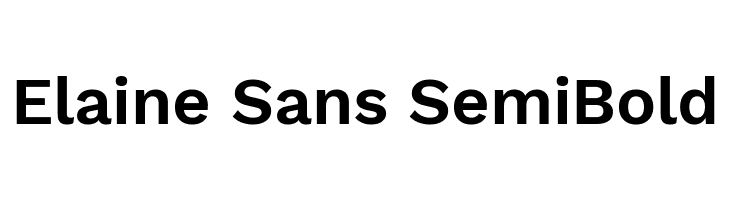 Elaine Sans SemiBold  Frei Schriftart Herunterladen