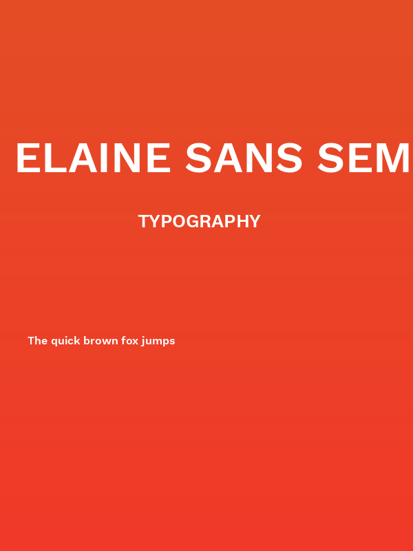 Elaine Sans SemiBold Poster