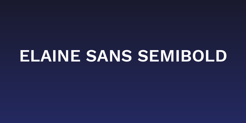 Elaine Sans SemiBold Social Header