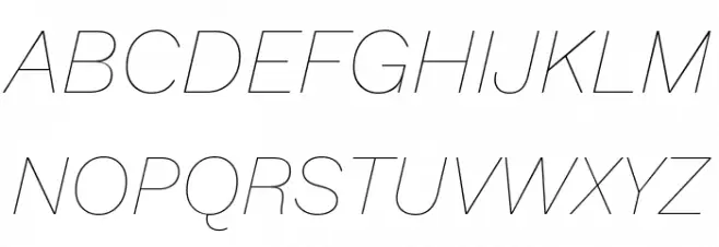 Elaine Sans Thin Italic Font Litere mari