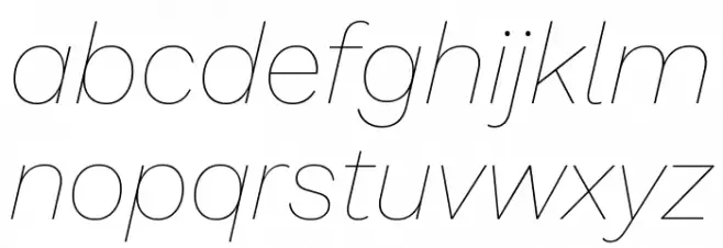 Elaine Sans Thin Italic Fuentes MINÚSCULAS